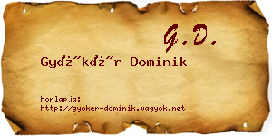Gyökér Dominik névjegykártya