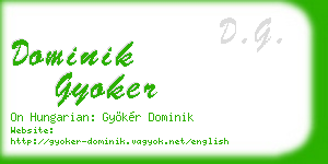 dominik gyoker business card